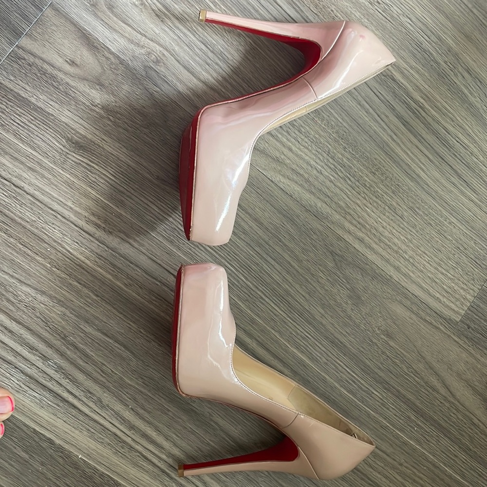 Christian Louboutin, nude pumps, no bag or box, worn twice
